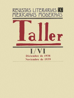 cover image of Taller I, diciembre de 1938--VI, noviembre de 1939
